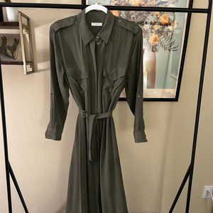 silk military maxi dress - equipment